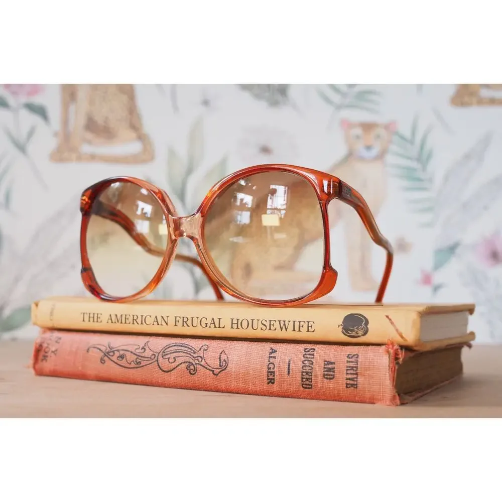 Vintage Givenchy 1970s Sunglasses JACKIE Disco Retro France Grandma Chic NOS
